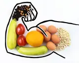 Zwiększ estrogen naturalnie! Na talerzu: cukinia, pomidory, pomarańcza, jajka, fasola i bakalie.