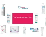 Krem do skóry atopowej: kolekcja produktów, w tym La Roche-Posay, Latopic, Bioderma, Emolium, Dexeryl, Bepanthen i Avène.