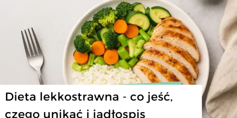 Talerz z grillowanym kurczakiem, ryżem i warzywami. Idealny posiłek na dietę lekkostrawną.